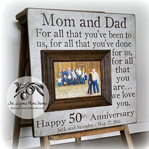 50th Anniversary Gifts For Couples, Picture Frame for Gold Anniversary, For All That You Have Been to Us 16"x16" THE SUGARED PLUMS