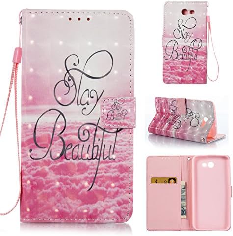 Galaxy J7 V Case, Galaxy J7 Sky Pro Case, Galaxy J7 Perx Case, Galaxy J7 2017 Case, Everun 3D Wallet Folio Leather Flip Case Cover for Samsung Galaxy J7 2017