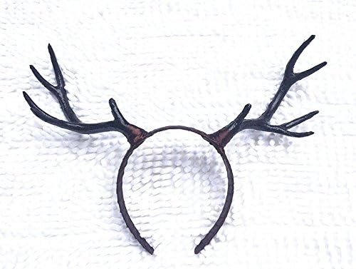 Halloween Christmas forest queen cosplay reindeer elk antlers headband (black)