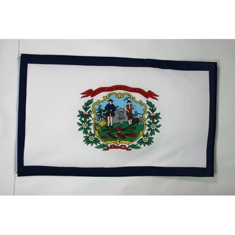 AZ FLAG - West Virginia Flag - 2x3 Ft- 100D Polyester Us State Of Virginie Occidentale Banner with Two Metal Grommets - Fade Resistant - Vivid Colors - 2' x 3' Feet - 90x60 Cm — image 1