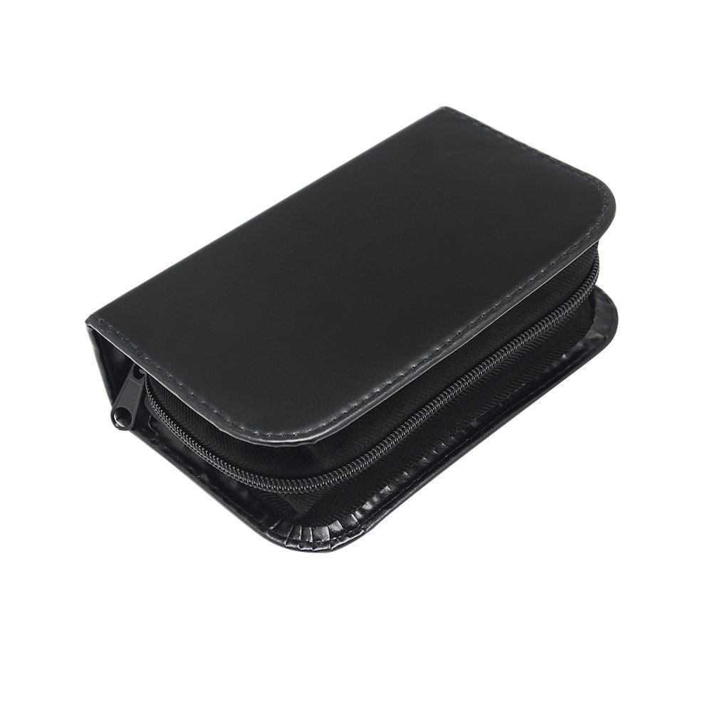 Accessotech 8 in 1 Black & Neutral Shoe Shine Polish Cleaning Brushes Set Kit in Travel Case