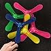 Aswcowy 3 pcs LED Boomerang Australian Style Maneuver Dart Outdoor Sports Equipment The Best Flying Toy for Children Frisbees Saucer Plastic Clover Spin LED Light Outdoor Toy