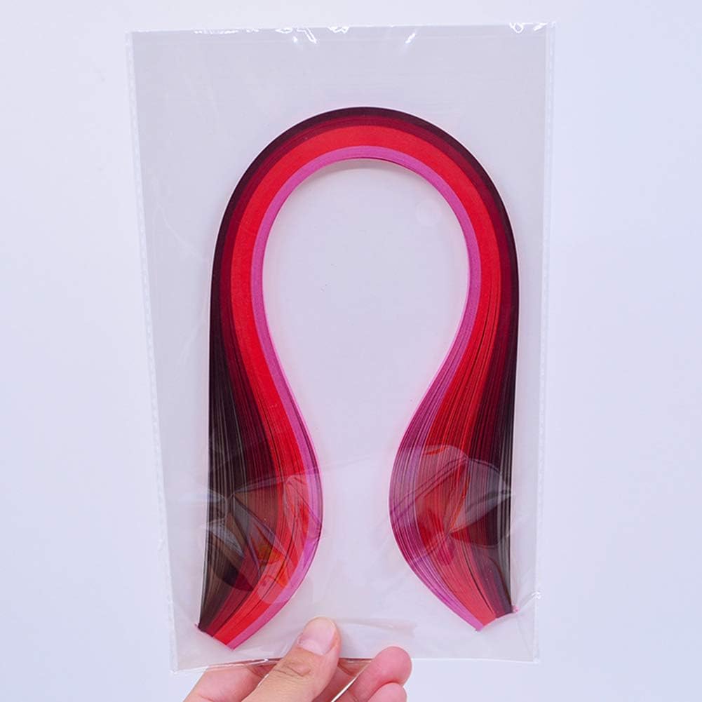yLOsZS 100Pcs 5mm Gradient Color Paper Quilling Strips for DIY Handmade Craft Project