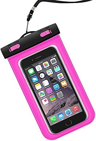 Parboo Universal Waterproof Case for iPhone 6S,6,6S Plus,7 SE 5S, Galaxy S7, S6 Note 5 4, HTC,LG, Red