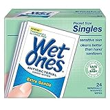 UPC 076828047213, WET ONES Sensitive Skin Hand Wipes, Singles Extra Gentle Fragrance &amp; Alcohol Free 24 ea ( Pack of 5)