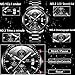KASHIDUN Men's Watches Luxury Sports Casual Quartz Wristwatches Waterproof Chronograph Calendar Date Stainless Steel Band Black Color (A-Black)