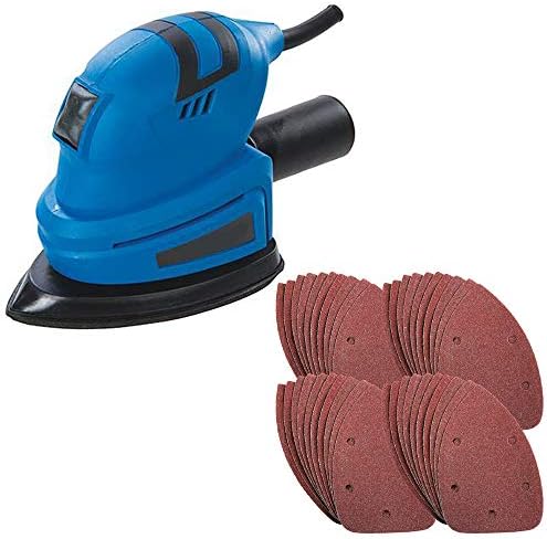 130w Detail Compact Palm Sander with Dust Extraction Port + 40 Free Sanding Sheets