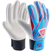 WVVOU Goalkeeper Gloves for Kids Youth, Soccer Goalie Gloves with Double Protection, Anti-Slip Soccer Gloves, Super Grip