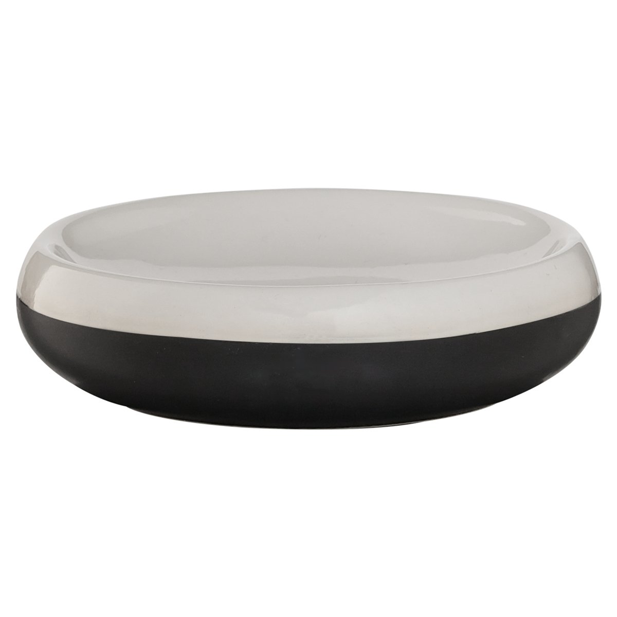 Sealskin Sphere Dish, Porcelain, Black, 12 x 3 x 12 cm