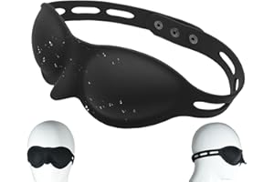 Silicone Sex Mask Adjustable Blindfold Blackout Comfortable for Adult Couple BDSM Games Black Eye Masks for Cosplay