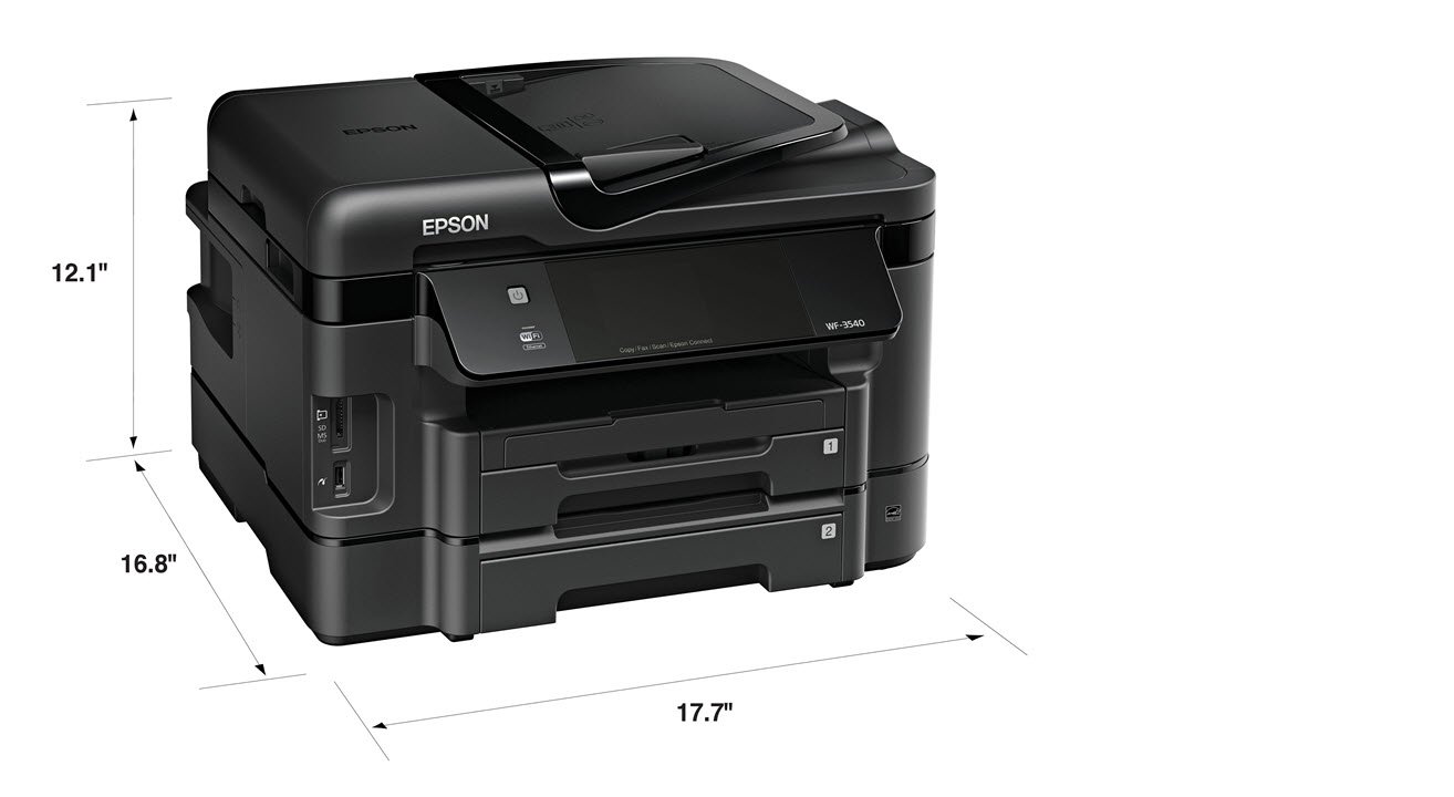 Amazon.com: Epson WorkForce WF-3540 Wireless All-in-One Color Inkjet Printer,  Copier, Scanner, 2-Sided Duplex, ADF, Fax. Prints from Tablet/Smartphone.