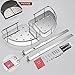 BESy Shower Corner Caddy Bathroom Shelf Floating , No Drilling with Glue or Wall Mounted with Screws,Heavy Duty and SUS304 Stainless Steel 2 tiers Storage Shelves Triangle Basket with Hooks,Chrome