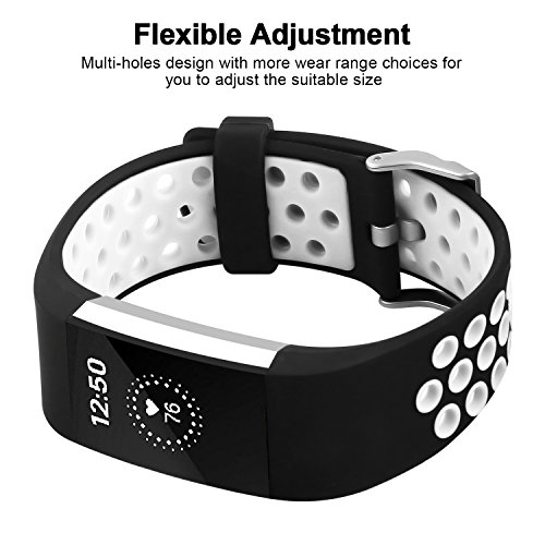 image for iGK Silicone Replacement Bands Compatible for Fitbit Charge 2, Adjusta