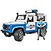 Bruder Toys Land Rover Police vehicle w light skin policeman