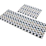 Easychan 2 Piece Carpet Rubber Backing Non-Slip Kitchen Mat Doormat Area Rugs (17
