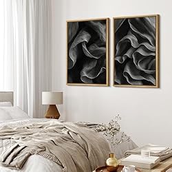 MUDECOR Framed Canvas Print Wall Art Set Black and