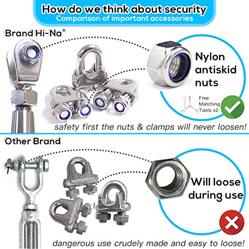 HiNa Zip Line Kit 80ft Zipline Kits for Backyard Kids Play Set Zipline