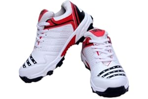CW Firefly Men's All Rounder White Red Sports Outdoor Imported Sole Board PU Mesh Light Weight Breathable Senior Shoes Pair