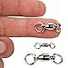 Sougayilang Rolling Barrel Swivel Stainless Steel Ball Bearing Swivels,Connector Solid Rings Fishing (Size0 Length: 0.55