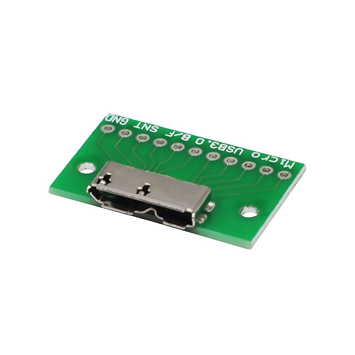 WLGQ Test Socket USB 3.1 Type C Female PCB Adapter Big Solder Point with Fixed Hole (USB 3.0 Micro B)