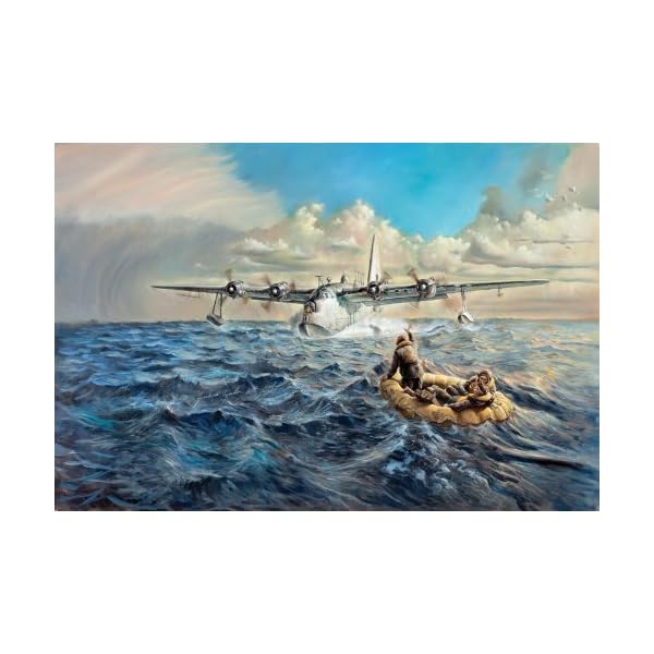 Italeri â Sunderland MK. III â Wasserflugzeug Modellbausatz, MaÃstab 1:72, Zweiter Weltkrieg Flugboot, 36 cm lang – Bild 3