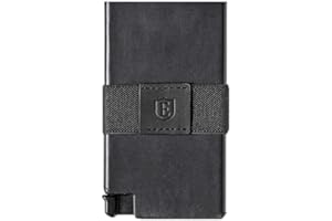 Ekster Senate Cardholder Wallet for Men | Slim Card Holder for Men w/RFID Blocking Layer | Minimalist Wallet w/Push Button for Quick Card Access | (Nappa Black)