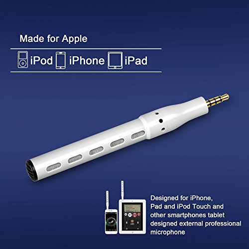 Fifine Smartphone Interview Recording Microphone - Noise Cancelling 6M Long Distance Recording for iPhone, Android Phone and Cameras (No Batteries Required)