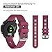 ANCOOL for Garmin Forerunner 245/165/55/645 Watch Band, 20mm Silicone Sport Watch Band Compatible with Garmin Vivoactive 5/3/Venu 2 Plus/Sq 2, for Galaxy Watch 7/6/5/4/FE 40mm 44mm(Red-Purple)