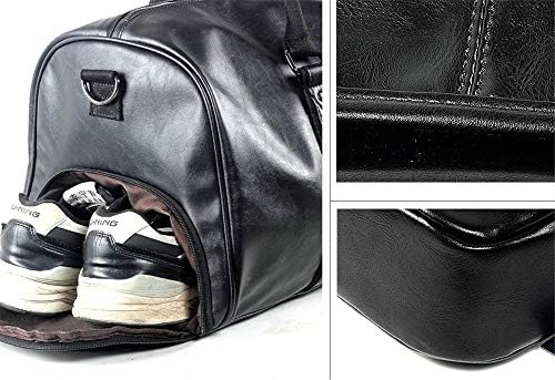 Mioy Vintage Waterproof Travel Tote Luggage Bag leather Large Capacity Men's Weekender Duffel Bag 4 Mioy Vintage Waterproof Travel Tote Luggage Bag leather Large Capacity Men's Weekender Duffel Bag