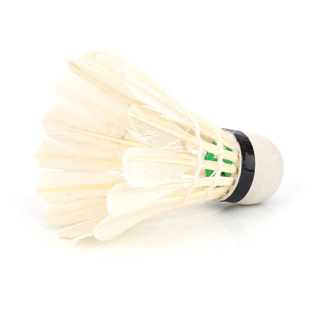 Badminton Feather Shuttlecock , 12Pcs/Lot White Feather Hard Foam Badminton Balls for Family, Training, or Leisure Use