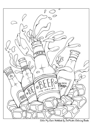 Color My Cover Notebook (Beer Me): Therapeutic notebook for writing, journaling, and note-taking wit by ZenMaster Coloring Books