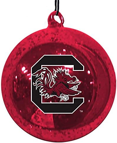 Team Sports America South Carolina Gamecocks Mercury Glass Ball Ornament