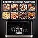 PINSOON 10-Quart Air Fryer, Rotisserie Shaft & Layer Racks & Nonstick Basket, Electric Hot Air Fryer Oven Oilless Cooker, 12 Accessories, 8 Cooking Presets, LED Digital Touchscreen 50 Recipes