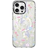 CASETiFY Clear iPhone 16 Pro Max Case [Not Yellowing / 6.6 ft. 3X Military Grade Drop Protection/Magsafe] - Pink Pastel Cute Floral - Clear