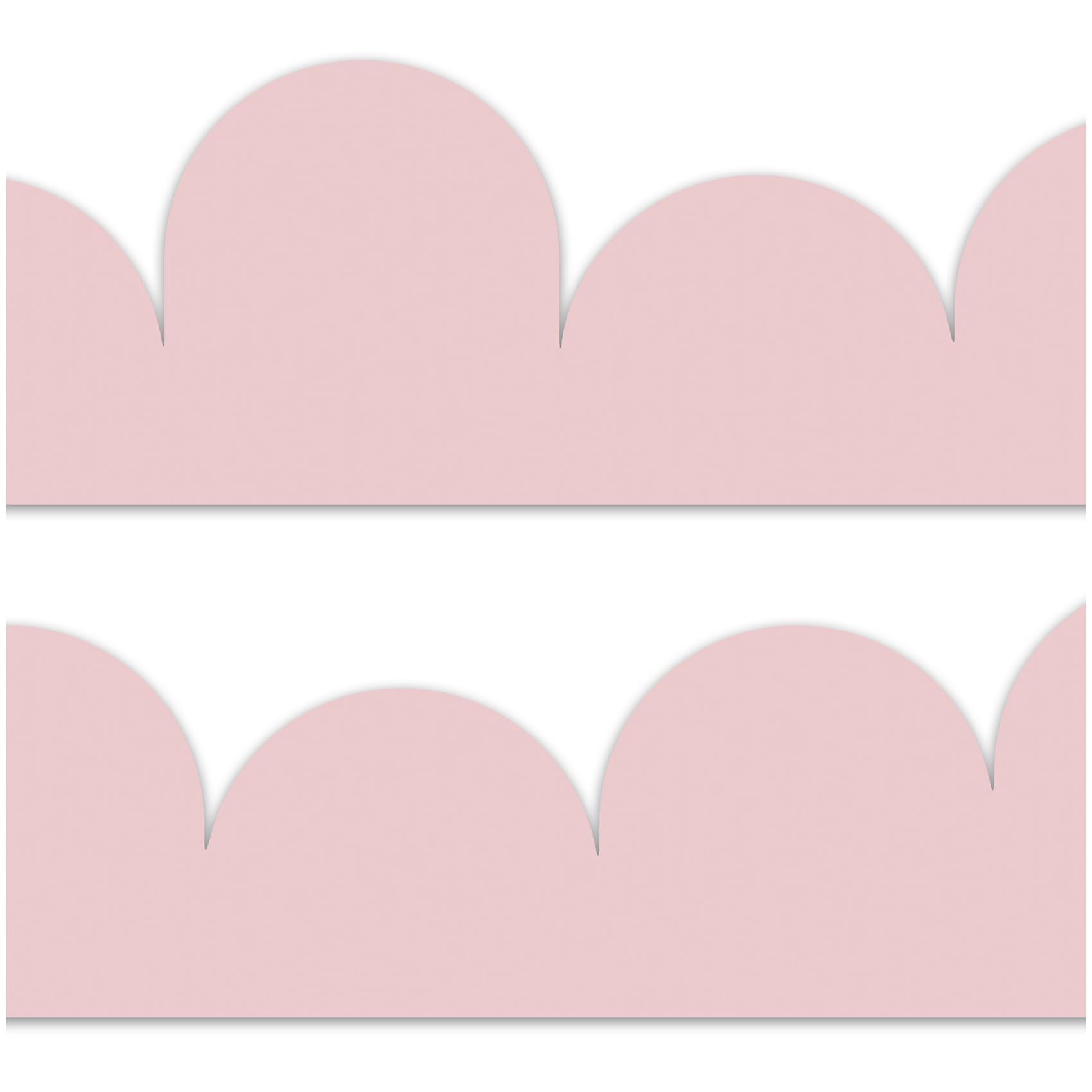 Yabaduu Y034 Border 15 x 200 cm for Children's Room Baby Room Decoration in Skandi Look Scandi Sticker Wall Border Wall Sticker for Children Girls Boys (Powder Pink)