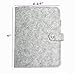 A5 Binder,A5 Personal Organizer,a5 Binder Planner Wool Felt Notebook with Pouch PVC Zip Bag, Today Bookmark Ruler, PP Plate-Harphia (Light Gray, A5 9 x 6.69'')