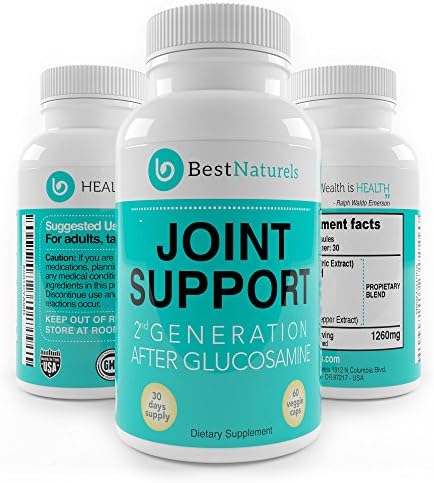 Joint Support Supplement | High Potency Turmeric Curcumin Complex with Piperine Black Pepper Extract | Hyaluronic Acid Moringa Boswellia | Anti-Inflammatory for Knee, Hip, Joint Pain Relief | 60 Caps