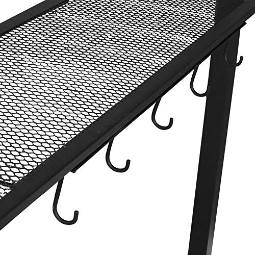Keymaya 8'x5' Grill Gazebo Shelter for Patio and Outdoor Living BBQ Shelter Tent, Double Tier Soft Top Canopy and Steel Frame with Bar Counters, Bonus LED light (Grey)