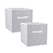 DII Foldable Fabric Storage Containers for Nurseries, Offices, Closets, Home Décor, Cube Organizers & Everyday Use, 11 x 11 x 11, Gray Diamond - Set of 2, Small