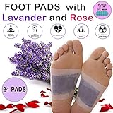 Aromatherapy Bamboo Vinegar Foot Pads - Natural & Organic Ingredients, Relieve Stress, Sleep Better, Remove Impurities - FDA Approved Upgraded Version 2 in 1 Adhesive Patch (24)