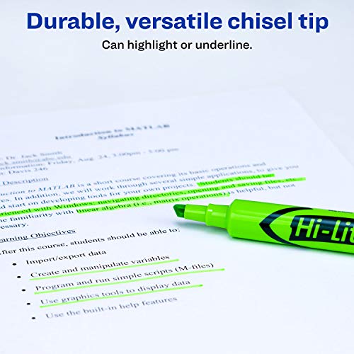 image for Avery Hi-Liter Desk-Style Highlighters, Smear Safe Ink, Chisel Tip, 12