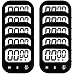 10 Pack Black Small Digital Kitchen Timer Magnetic Back And ON/OFF Switch,Minute Second Count Up Countdown