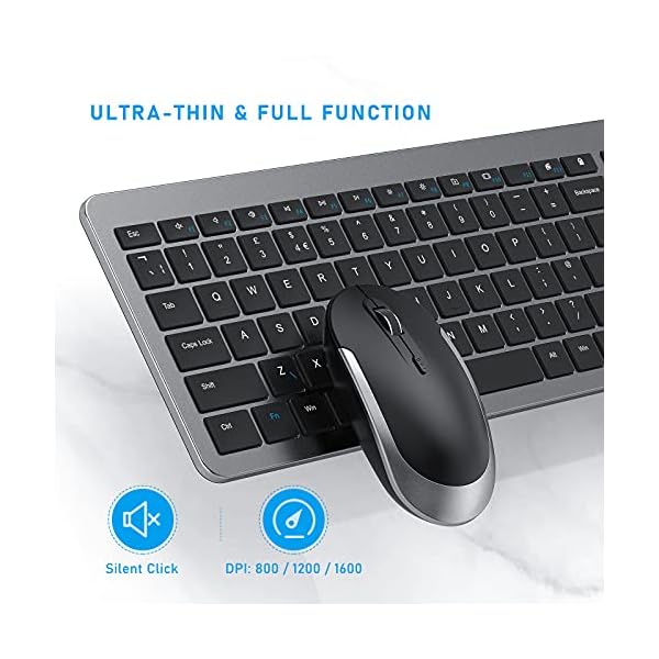 Seenda-Wireless-Keyboard-and-Mouse-Full-Size-Keyboard-and-Mouse-Set-Low-Profile-Compact-Wireless-Mouse-and-Keyboard-for-WindowsComputerPCLaptop-Space-Grey Seenda Wireless Keyboard and Mouse, Full-Size Keyboard and Mouse Set, Low Profile Compact Wireless Mouse and Keyboard…