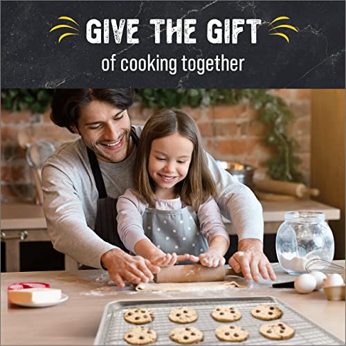 Checkered Chef Baking Sheet with Wire Rack Set Stainless Steel Cookie