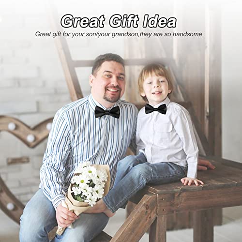 BOWKITE Adjustable Boys Kids Bow Tie Solid Pre Tied for Wedding Party Dress  up
