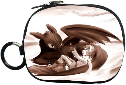 JIUDUIDODO Fashion Custom Convenient How to Train Your Dragon Leather Coin Purse Clutch