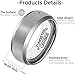 HSG Men Rings Tungsten Carbide 8mm Wedding Band Brushed Center Comfort Fit Matte Polished Edge