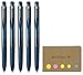 Signo RT1 Retractable Gel Ink Pen, Ultra Micro Point 0.28mm, Rubber Grip, Blue Black Ink, 5-Pack, Sticky notes Value Set