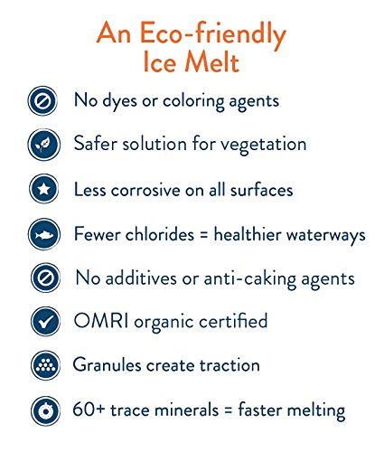 Redmond Ice Slicer - Ice Melt Salt, Kid & Pet Safe Deicer, All-Natural Granular Slicer 10 Lb Bag