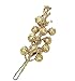( Pack of 12 ) Glittery Gold Artificial Berry Picks for Home Christmas Wreath Decor